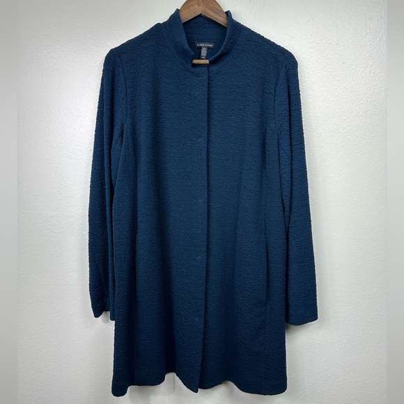 Eileen Fisher Sweaters - Eileen Fisher Women's Snap Front Cardigan Sweater Jacket Navy Size Large.